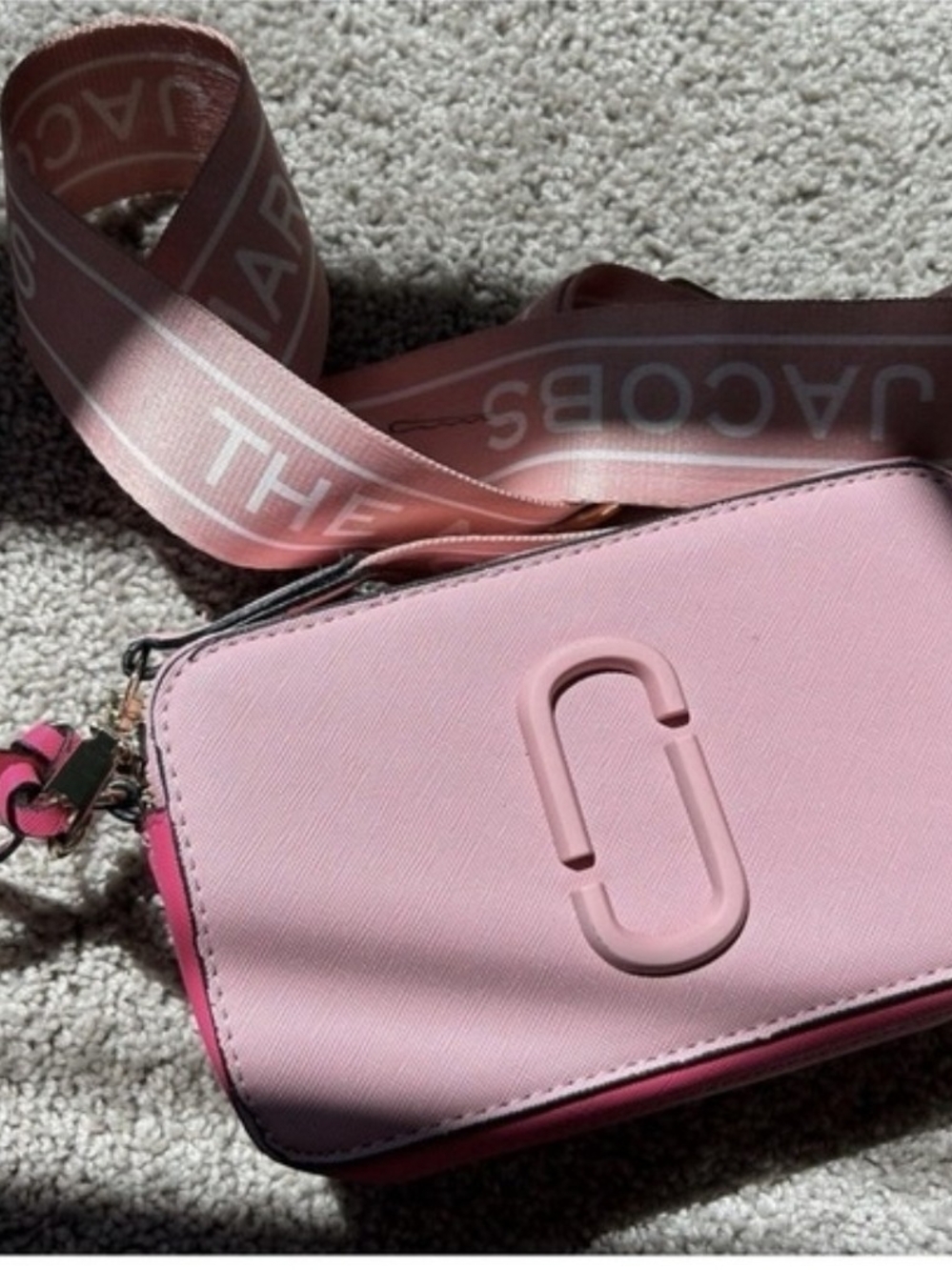 Marc Jacobs Pink Dual-Tone Camera Crossbody